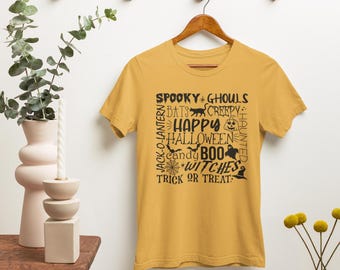 Halloween Ghost with Spider Web Shirt | Spooky Retro Tee