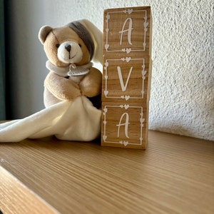 Nome del cubo di legno da personalizzare