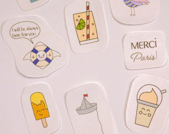 Padrões de bordado Stick and Stitch, bordado Sulky Stick and Stitch, transferências de bordado Peel and Stick, Summer Vibes de Stick and Stitch