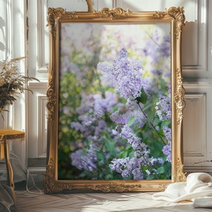 Decorative Art Print, Lilacs, Garden Print, Birth Flower Gift, Floral Wall Poster, Flower Poster, Girls Room Decor, Modern Farmhouse Art