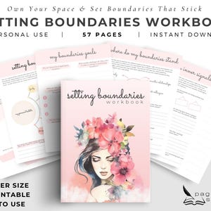 Setting Boundaries Workbook, Wellness Journal, Self Esteem, Self Care Journal, Self Worth Worksheet, Setting Boundaries, Teen Self Esteem