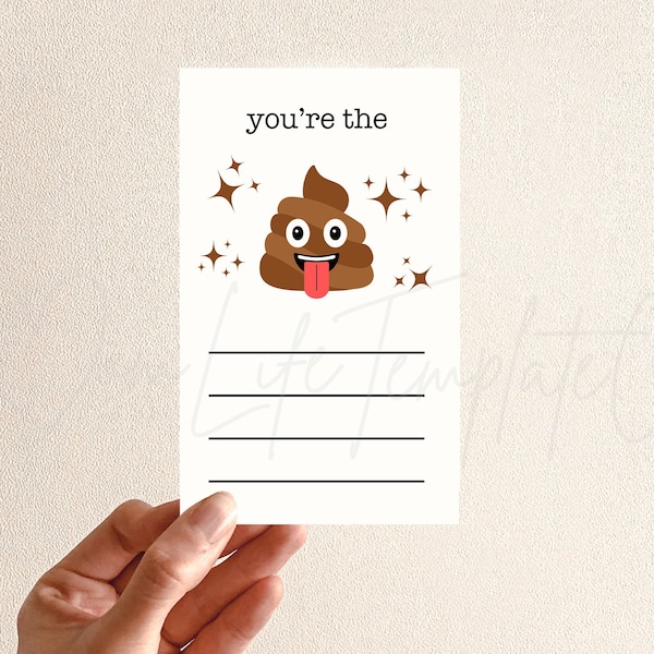 You're The Shit Printable Greeting Card, Coworker Kudos Card, You are Amazing Friendship Card, Thank You Encouragement Digital Download
