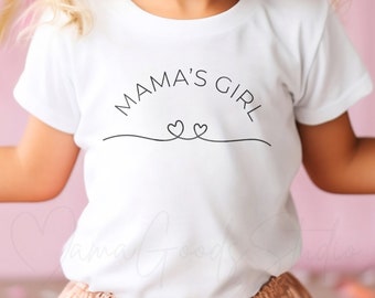 Mama's Girl Shirt, Girl Mama Shirt, Mommy's Girl Tee Mother's Day Shirt, Bestseller Trendy Mom Daughter Gift, Love My Mom Pink Toddler Tee