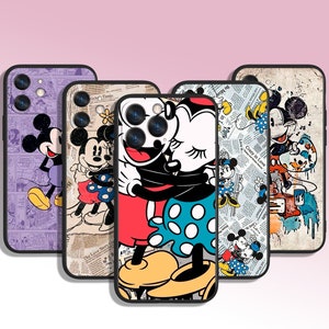Custodia per telefono Disney Mickey Minnie Mouse Art per iPhone 8 11 12 13 14 15 XS XR Plus Pro Max / per Samsung Galaxy Note Ultra S24 S23 S10 A14 A13