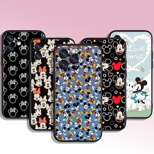 Custodia per telefono Disney Mickey Minnie Mouse Art per iPhone 8 11 12 13 14 15 XS XR Plus Pro Max / per Samsung Galaxy Note Ultra S24 S23 S10 A55 A35