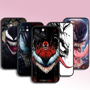 Superheld Venom Kleurrijke Kunst Telefoon Case voor iPhone 11 12 13 14 15 XS XR Plus Pro Max/voor Samsung Galaxy Note Ultra S24 S23 S10 A14 A13