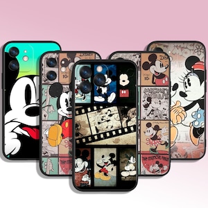 Custodia per telefono Disney Mickey Minnie Mouse Art per iPhone 8 11 12 13 14 15 XS XR Plus Pro Max / per Samsung Galaxy Note Ultra S24 S23 S10 A14 A13