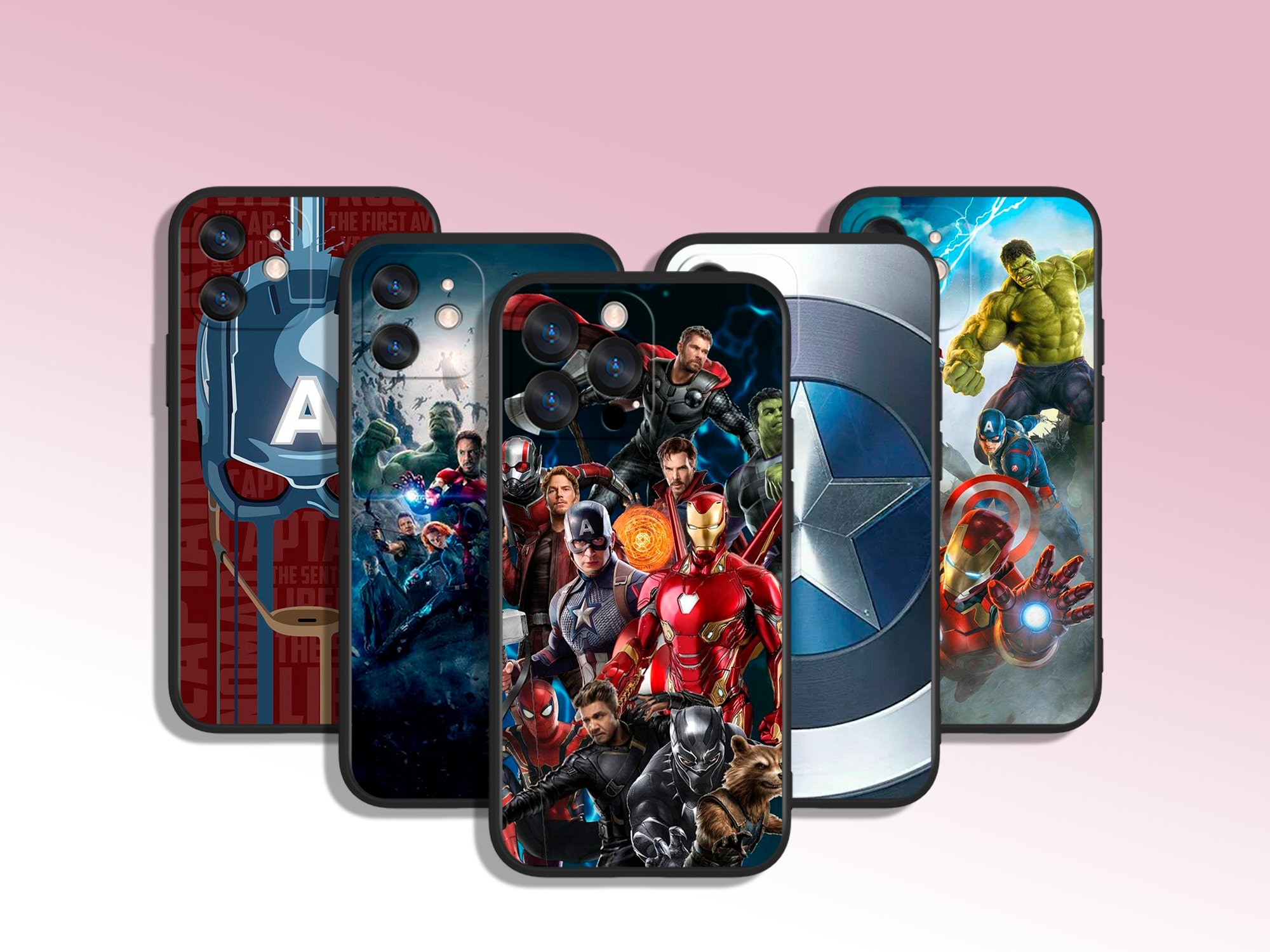 アベンジャーズiphoneケース Superhero Avengers Colorful Art Phone Case for iPhone 11 12