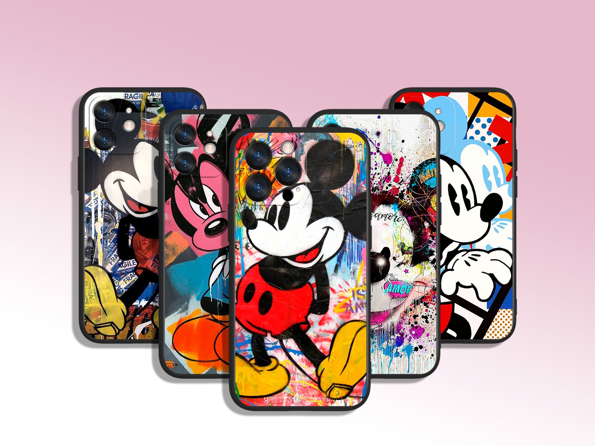 Disney Mickey Minnie Mouse Art Phone Case for iPhone 8 11 12 13 14