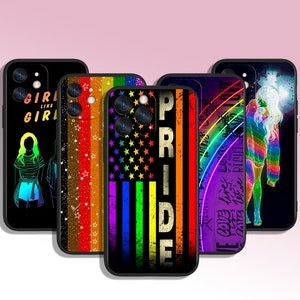 Love Rainbow Symbol Pride Art Phone Case for iPhone 8 11 12 13 14 15 XS XR Plus Pro Max / for Samsung Galaxy Note Ultra S24 S23 S10 A14 A13