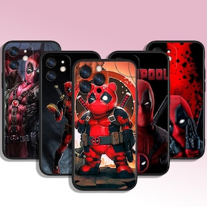Superheld Deadpool Art Handyhülle für iPhone 7 8 11 12 13 14 15 XS XR Plus Pro Max / für Samsung Galaxy Note Ultra S25 S24 S23 A16 A15