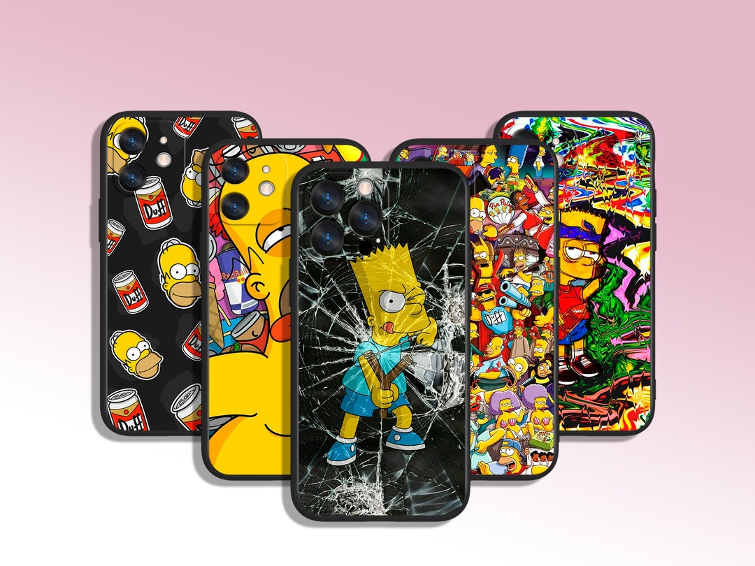 Cool Cartoon Simpsons Art Phone Case for iPhone 7 8 11 12 13 14 15 XS ...