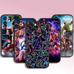 Superhero Avengers Colorful Art Phone Case for iPhone 11 12 13 14 15 XS XR Plus Pro Max / for Samsung Galaxy Note Ultra S25 S24 S23 A14 A13