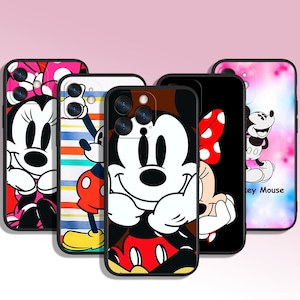 Custodia per telefono Disney Mickey Minnie Mouse Art per iPhone 8 11 12 13 14 15 XS XR Plus Pro Max / per Samsung Galaxy Note Ultra S24 S23 S10 A55 A35