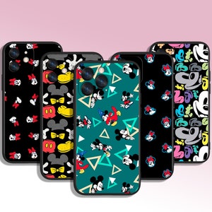 Custodia per telefono Disney Mickey Minnie Mouse Art per iPhone 8 11 12 13 14 15 XS XR Plus Pro Max / per Samsung Galaxy Note Ultra S24 S23 S10 A55 A35