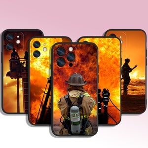 Coque de téléphone artistique héros pompier 7 8 11 12 13 14 15 XS XR Plus Pro Max/pour Samsung Galaxy Note Ultra S24 S23 S10 A14 A13