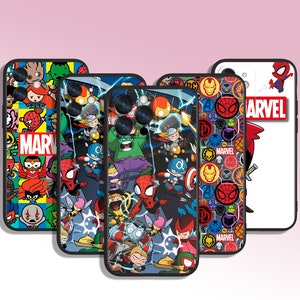 Superheld Avengers Colourful Art Telefoonhoesje voor iPhone 11 12 13 14 15 XS XR Plus Pro Max / voor Samsung Galaxy Note Ultra S24 S23 S10 A14 A13