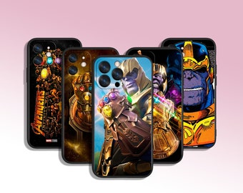 スーパーヒーロー サノス グローブ アート 携帯ケース iPhone 7 8 11 12 13 14 15 XS XR Plus Pro Max / Samsung Galaxy Note Ultra S24 S23 S10 A14 A13 用