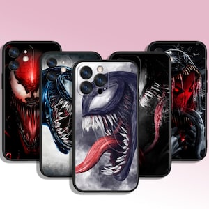 Superheld Venom Kleurrijke Kunst Telefoon Case voor iPhone 11 12 13 14 15 XS XR Plus Pro Max/voor Samsung Galaxy Note Ultra S24 S23 S10 A14 A13
