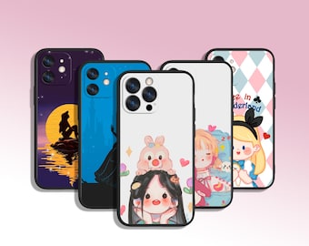 Belle princesse dessin animé Art coque de téléphone pour iPhone 8 11 12 13 14 15 XS XR Plus Pro Max/pour Samsung Galaxy Note Ultra S24 S23 S10 A14 A13