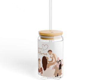 Blessed mama|Sipper Glass