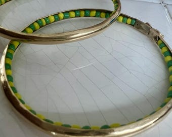 10k or 14k Solid Gold Handmade Orula Bangle Bracelet
