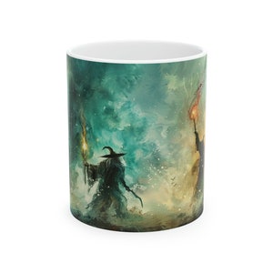 Tazza da caffè dei maghi perduti, tazza da caffè del mago, tazza del mago, tazza fantastica, tazza fantasy del mago, regali per l'amante del mago per lui/lei