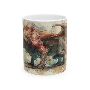 Chimera Coffee Mug, Cool Mug, Fantasy Mug, Fantasy Lover Gifts for Him/Her, Fantasy Art, Legendary Chimera Coffee Mug, Chimera Themed Mug