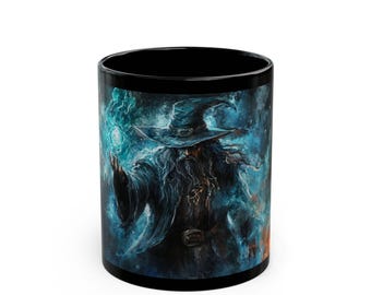 Wizard Coffee Mug, Legendary Wizard Mug, Fantasy Wizard Coffee Mug, Cool Mug, Fantasy Mug, Fantasy Gifts for Him/Her, Fantasy Wizard Art