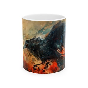 Heat Bird Coffee Mug, Legendary Heat Bird Coffee Mug, Cool Mug, Fantasy Mug, Fantasy Lover Gifts for Him/Her, Fantasy Creature Art