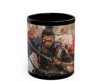 Samurai Coffee Mug, Legendary Samurai Mug, Fantasy Samurai Coffee Mug, Cool Mug, Fantasy Mug, Fantasy Gifts for Him/Her, Fantasy Art