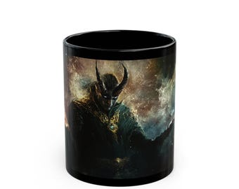 Warlock Coffee Mug, Legendary Warlock Mug, Fantasy Warlock Coffee Mug, Cool Mug, Fantasy Mug, Fantasy Gifts for Him/Her, Fantasy Warlock Art