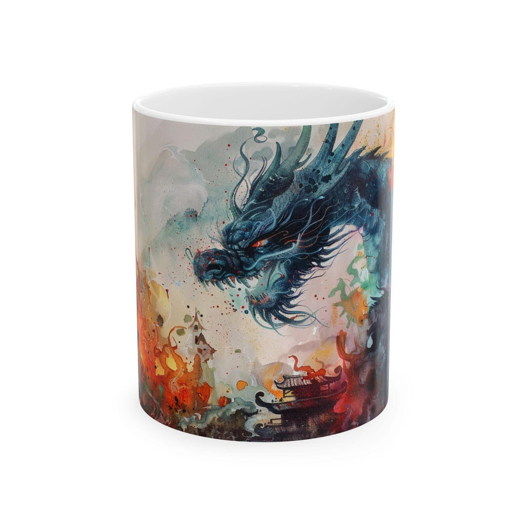Legendary Dragon Coffee Mug, Fantasy Dragon Coffee Mug, Cool Mug ...