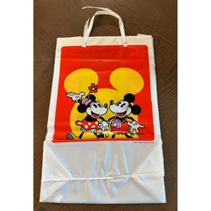 Walt Disney World Shopping Bag Tote Sack Mickey Minnie Mouse Vintage Bild 3