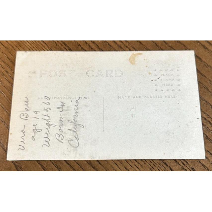 RPPC Real Photo Postcard Jolly Vera Weight 560 Pounds Circus