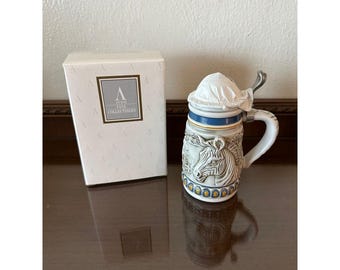 Vintage Avon Endangered Species Mountain Zebra Mini Stein NIB