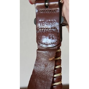 Cinturón vintage TOMMY BAHAMA de cuero marrón trenzado y cuerda, talla 44, fabricado en España. imagen 5