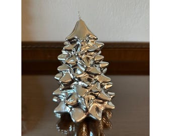 O'Well Novelty 6.5'' Silver Christmas Tree Vintage 90s