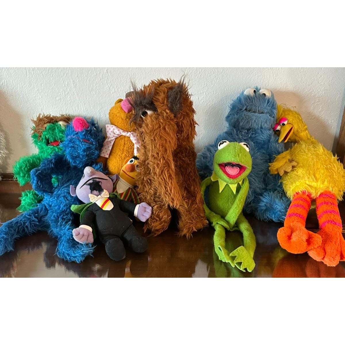 Vintage Sesame Street Muppets Plush Lot Knickerbocker Kermit