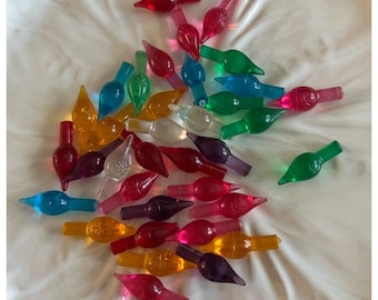 Vintage 36 Replacement Flame Star Lights Bulbs Peg for Ceramic Christmas Tree