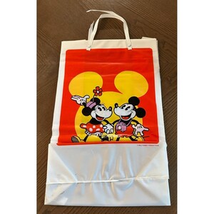 Walt Disney World Shopping Bag Tote Sack Mickey Minnie Mouse Vintage Bild 4