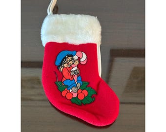 Vtg 1986 American Tale Christmas 6" Mini Stocking Fievel 80s McDonald's Sears