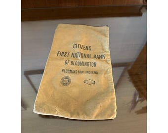 Vintage Citizens First National Bank of Bloomington Indiana Bang Bag