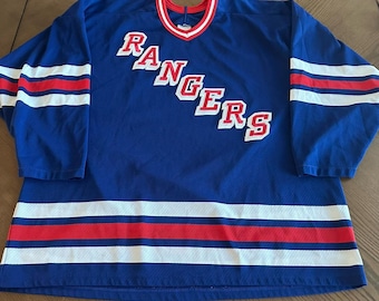 Vintage New York Rangers CCM Maska Blue NHL Hockey Jersey Men's