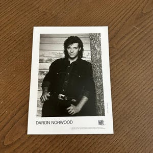 Vintage 1994 Daron Norwood Giant Records Country Music Promo Photo B&W