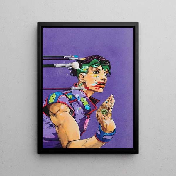 Rohan Canvas | Jojo Bizarre Adventure | Artistic Wallpaper | Jotaro | Anime Wall Art | Japan Framed Printed Art | jojo | Beautiful Manga