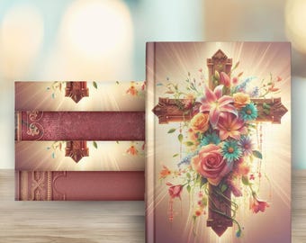 Biblisches Tagebuch-Cover (PNG): Gebetsnotizbuch-Design (11x8,5 Zoll, digitaler Download)