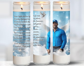 Envoltório de vela memorial PNG: Design de lembrança de funeral (download digital)
