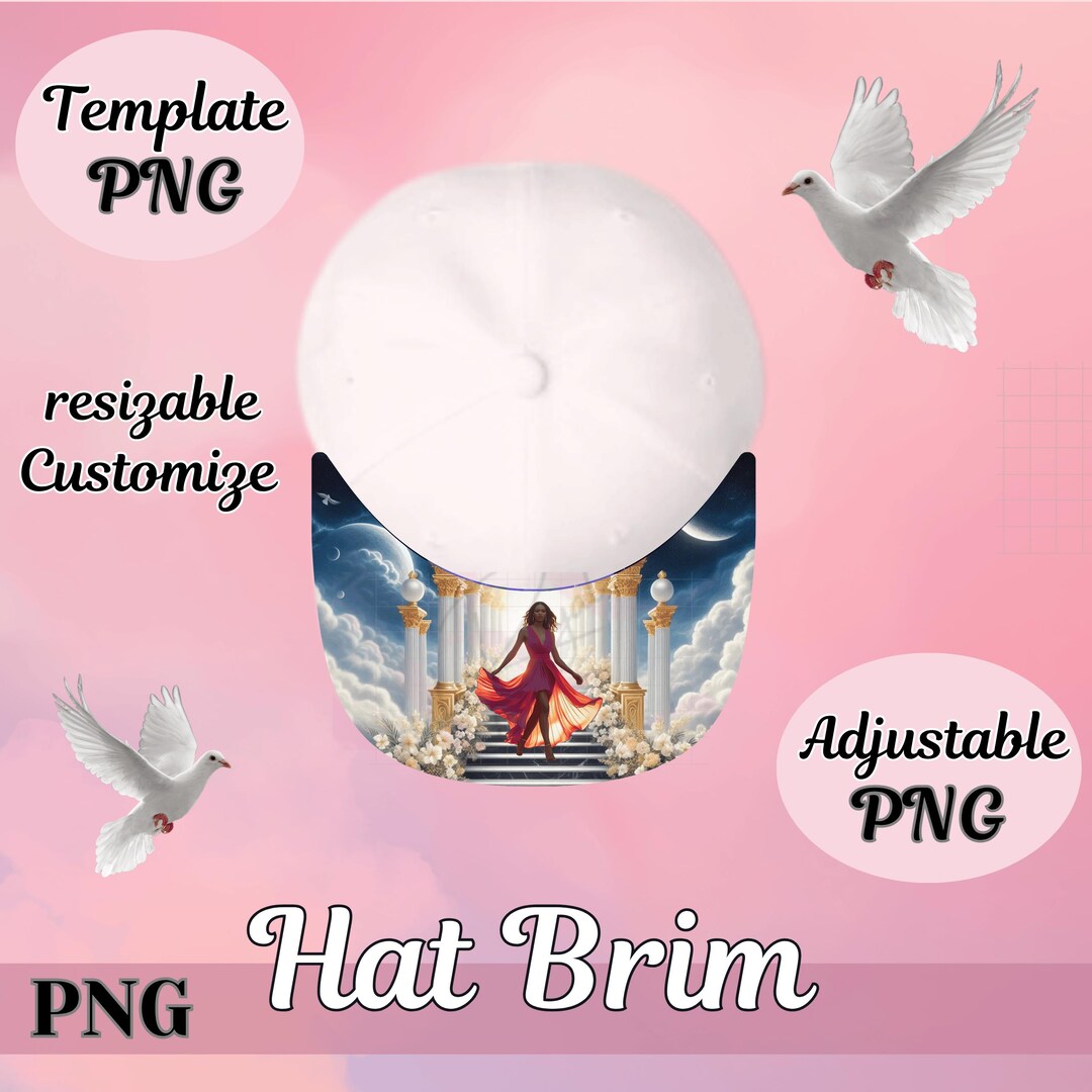 Memorial Hat Brim Template: Personalize Keepsake (PNG Digital Download ...