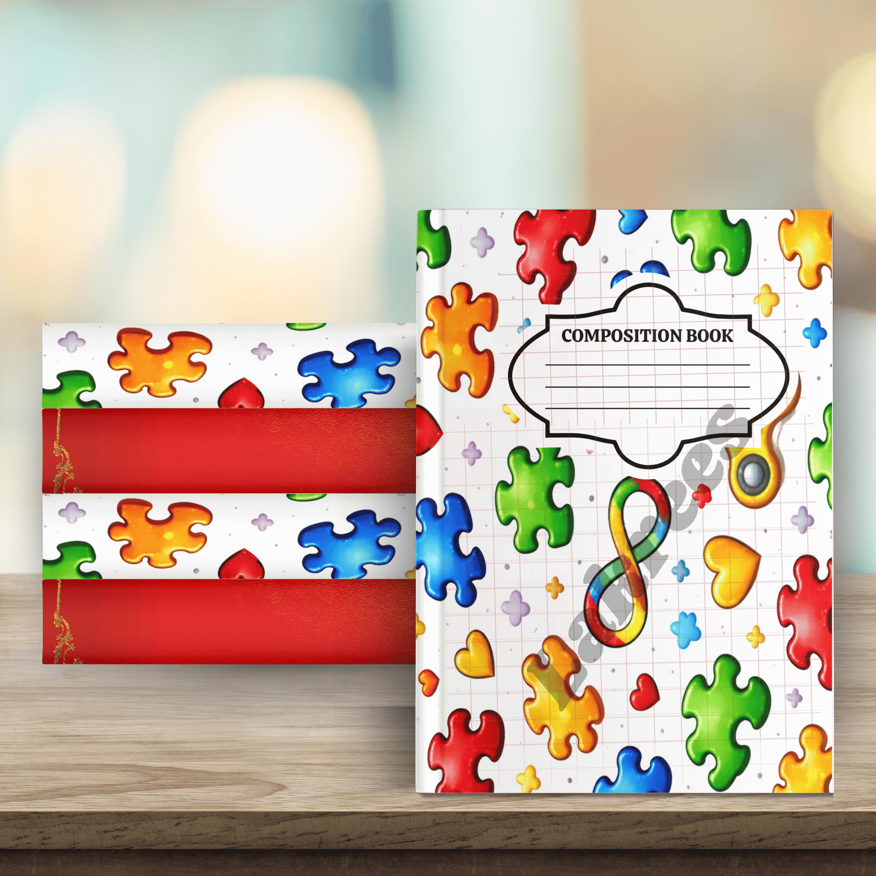Autism Awareness Journal, Puzzle Heart Design, ASD PNG, Digital ...